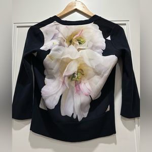 Ted Baker floral navy cardigan